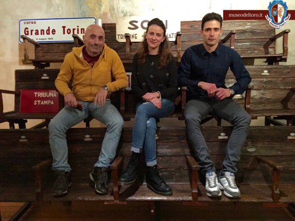 Domenico Beccaria con Federica D'apice e Andrea Conforti della classe III B dell'istituto IIS Majorana-Marro, sezione Tecnico-economica