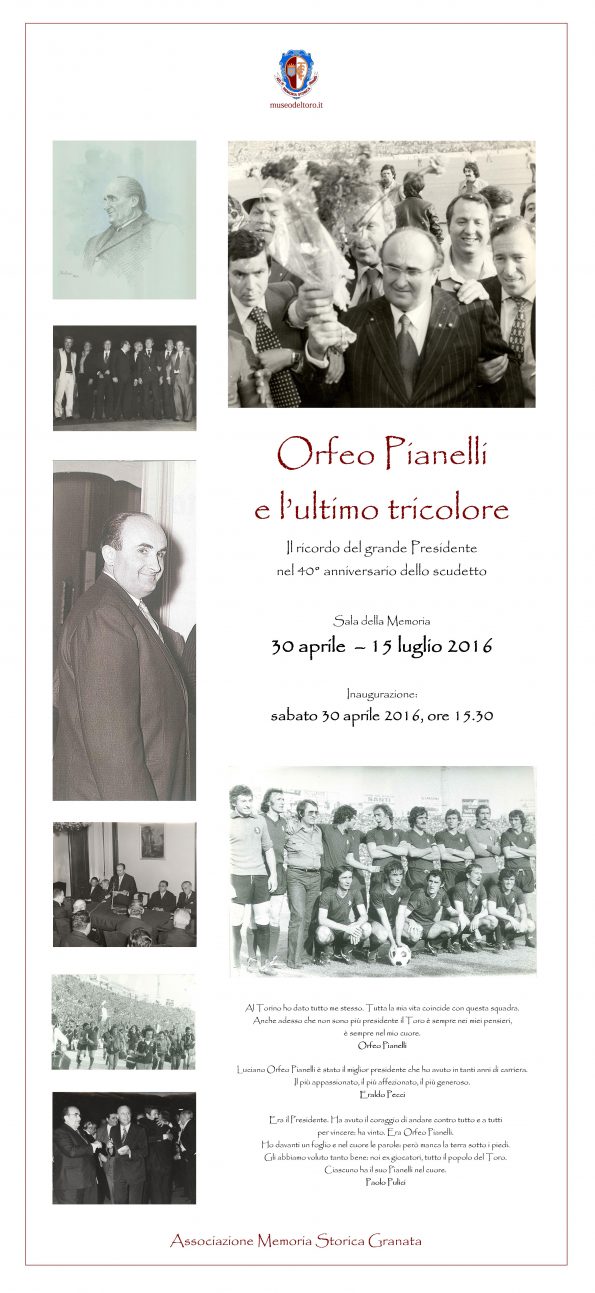 Locandina mostra Pianelli e ultimo scudetto